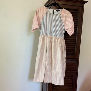 Small Roolee Striped Women’s Midi Dress (nursing friendly with pockets)